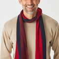 Block Stripe Scarf with Frills