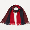 Block Stripe Scarf with Frills