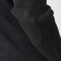 Merino Patch Crew Rib with Suede