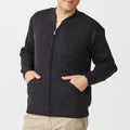 Merino Patch Zip Cardigan with Suede