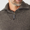 Merino Half Zip Pineapple Stitch Sweater