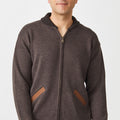 Merino Shawl Zip Cardigan with Pockets