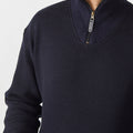 Merino Half Zip Open Collar Sweater