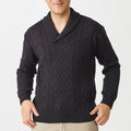 Diamond Cable Shawl Sweater