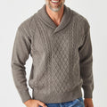 Diamond Cable Shawl Sweater