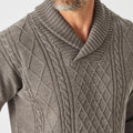 Diamond Cable Shawl Sweater