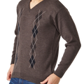 Argyle V Neck Sweater - Aklanda Australia