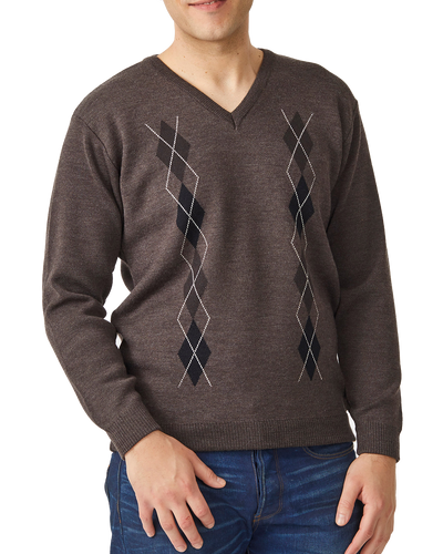 Argyle V Neck Sweater - Aklanda Australia