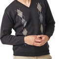 Argyle V Neck Sweater - Aklanda Australia