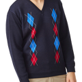 Argyle V Neck Sweater - Aklanda Australia