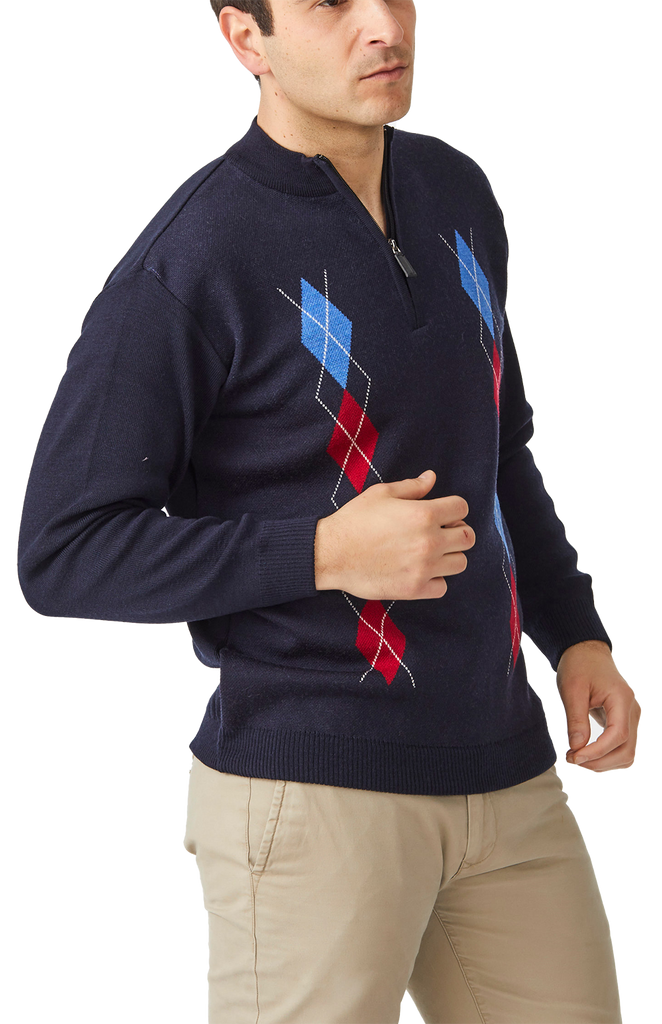 Argyle Half Zip Collar - Aklanda Australia