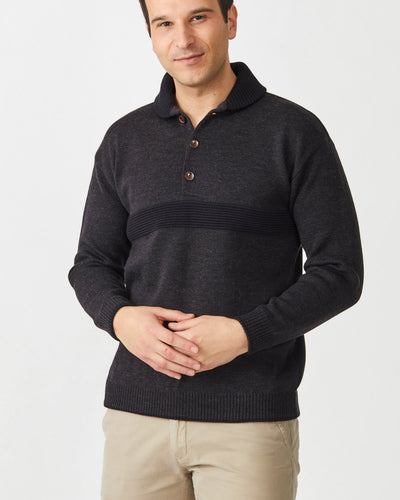 Button Tube Collar Sweater
