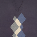 Argyle Pattern V Neck Sweater - Aklanda Australia