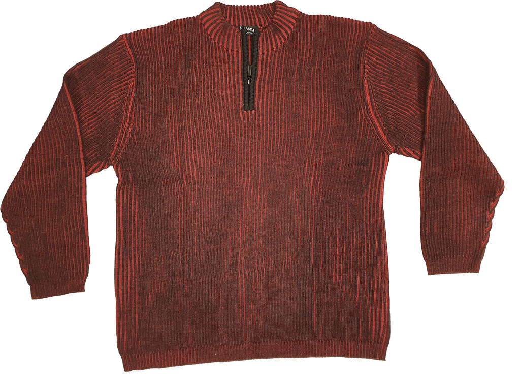 Rib Knitted Half Zip Sweater - Aklanda Australia