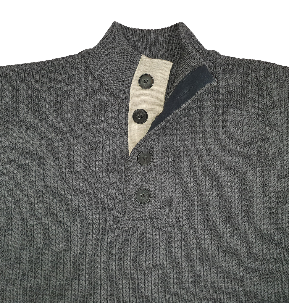 Merino Pineapple Stitch Button Collar Sweater - Aklanda Australia