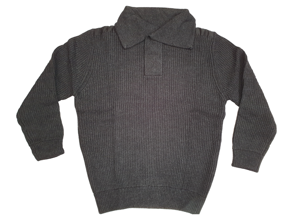 Merino High Collar Button Polo Sweater - Aklanda Australia