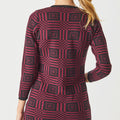 Squares two tone V neck Cardigan